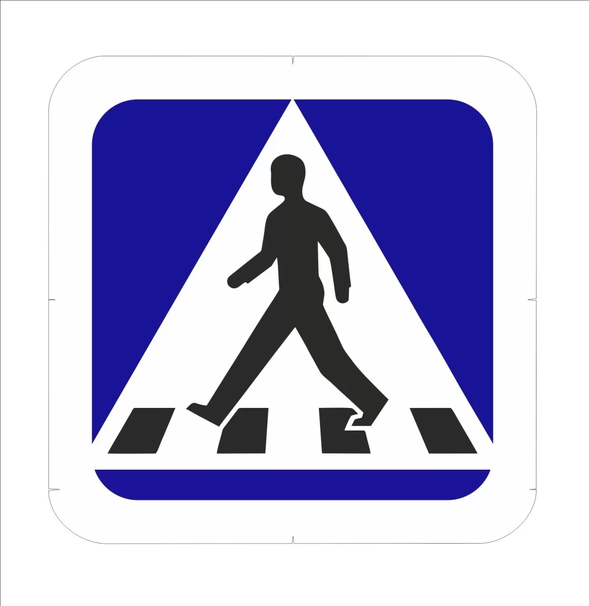 Rectangular road sign turning aid 40x40cm, digitally printed - Beyond-X