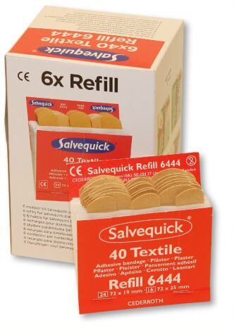 Salvequick Plåsterrefill textilplåster, 6 pack