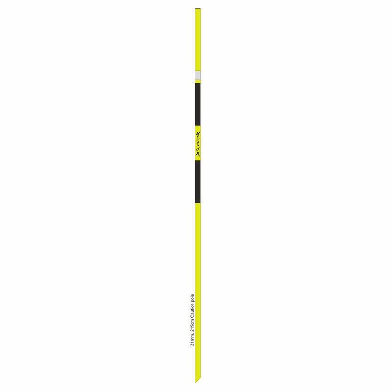 Shaft 31mm Florescent Yellow w black stripes, Polycarbonate