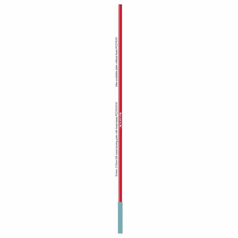 Red GS/DH Static pole 31mm 215cm w/mounted hose