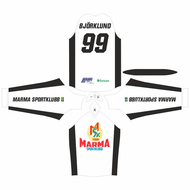 Marma SK klubbtröja vit/svart