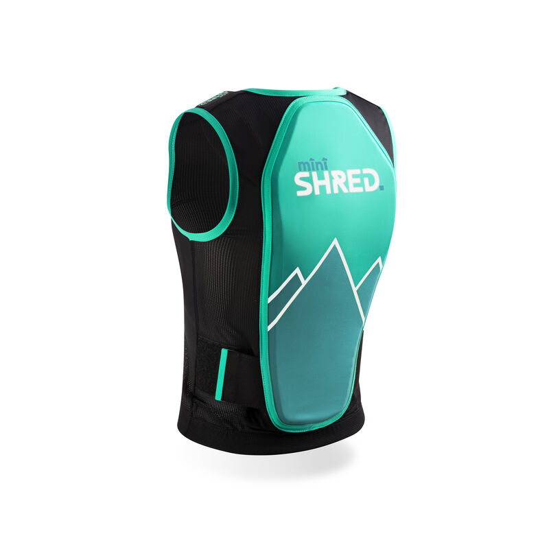 MINI BACK PROTECTOR VEST ZIP AQUA
