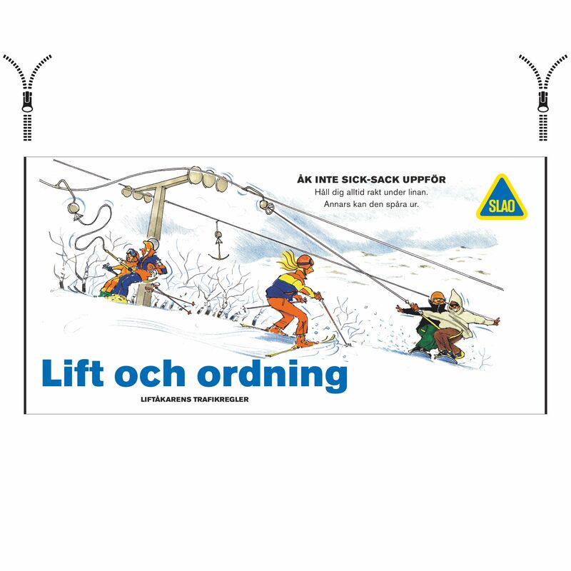 SLAO Lift & Ordning banderoll m. blixlås
