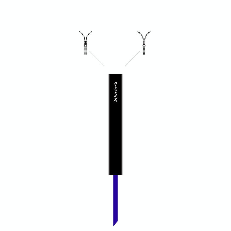 Red Zip-on pole tunnel. 0.8m w. 1.2m pole