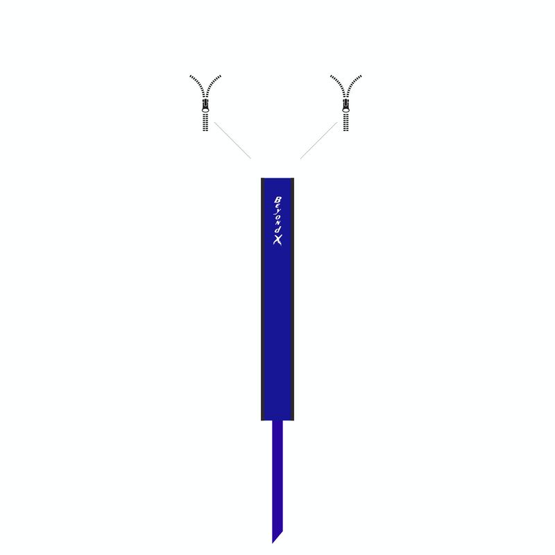 Blue Zip-on pole tunnel. 0.8m w. 1.2m pole
