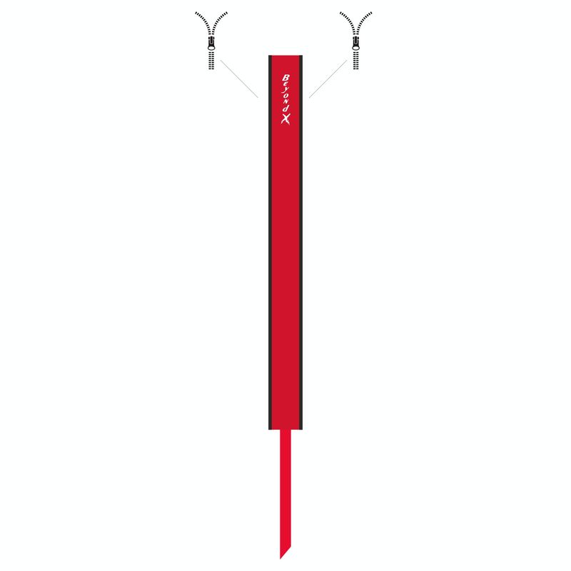 Red Zip-on pole tunnel. 1,2m w. 1,6m pole