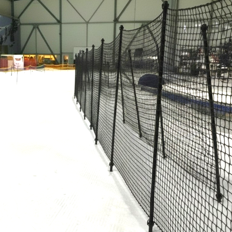 20x2m B-net ready-assembled on 11 B-net poles, BLACK