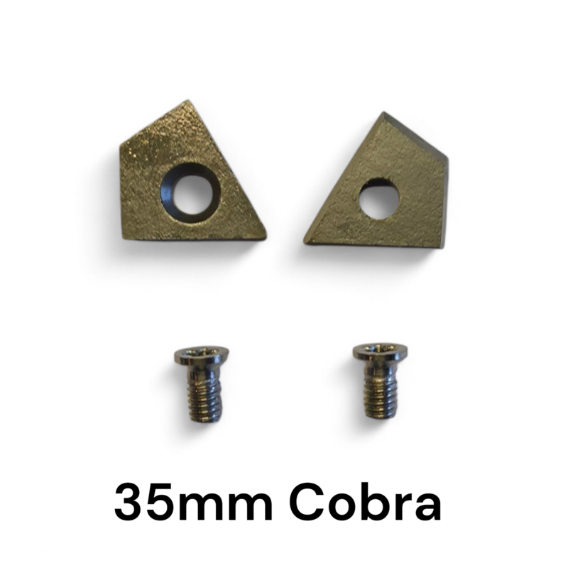 Set of Cobra Head 35mm drill replacement tips