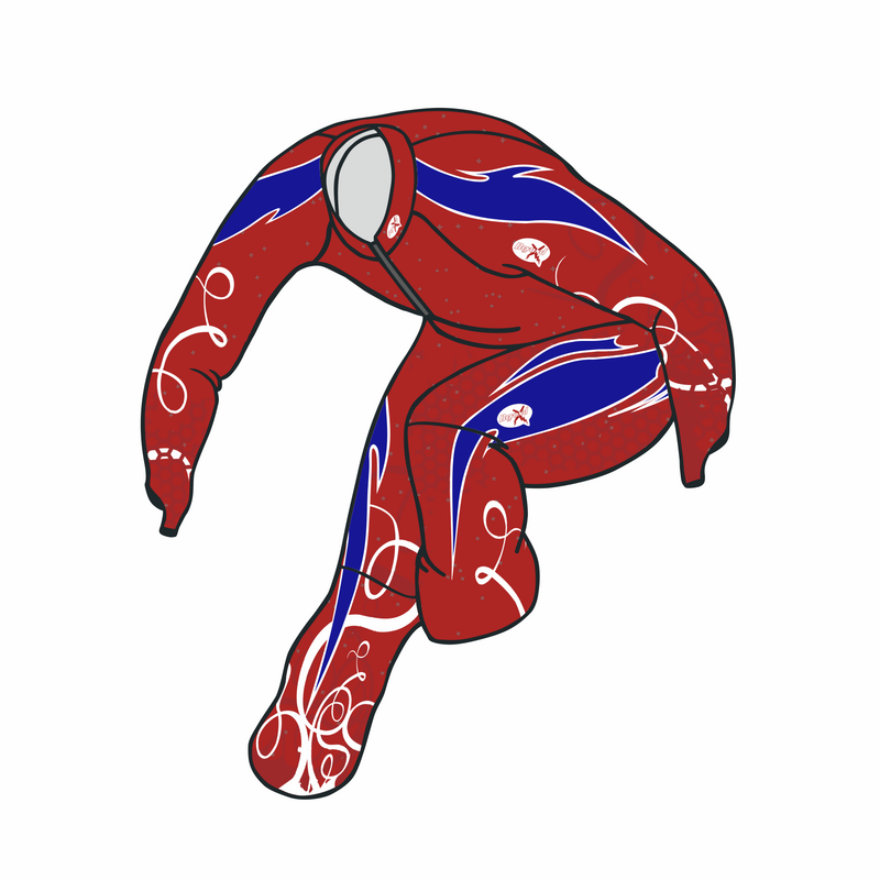 GS FIS suit, digital printed, with padding, XXL