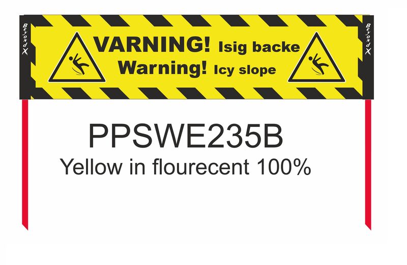 Printed net, Varning isig backe