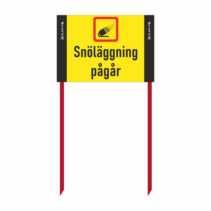 Snöläggning pågår, 0.6x0.75m. With Poles 160cm