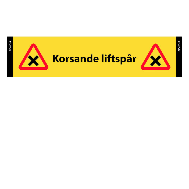 Korsande liftspår 0,6x2,5m utan käpp