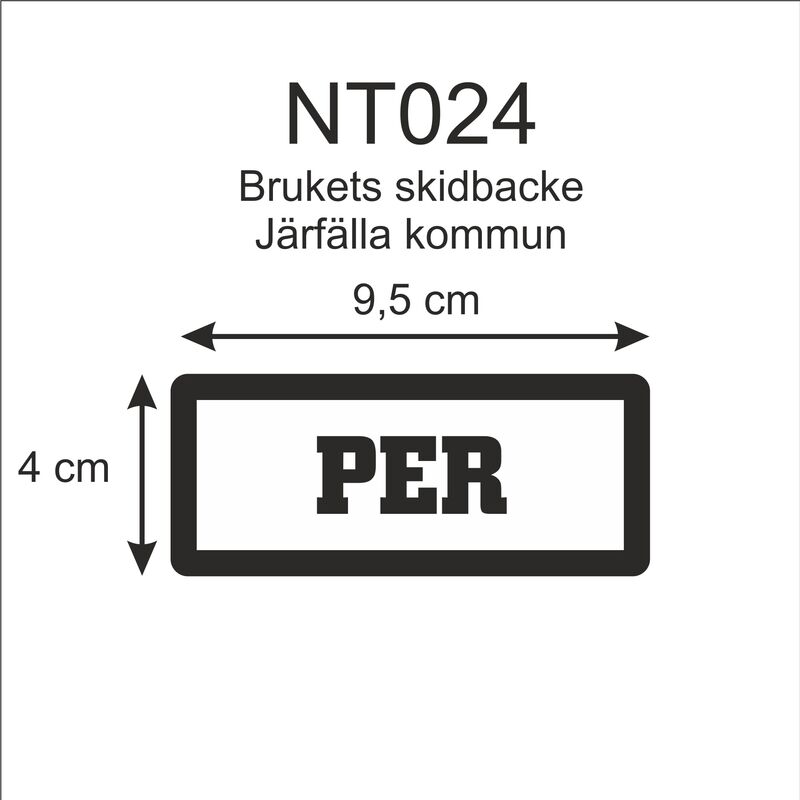 Nametag 4x9,5cm, Järfälla Kommun