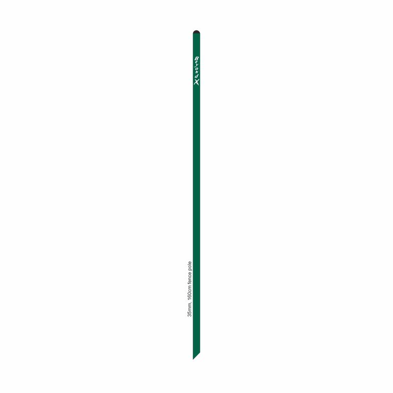 PC 35mm 160cm long polyfence pole, Dark Green