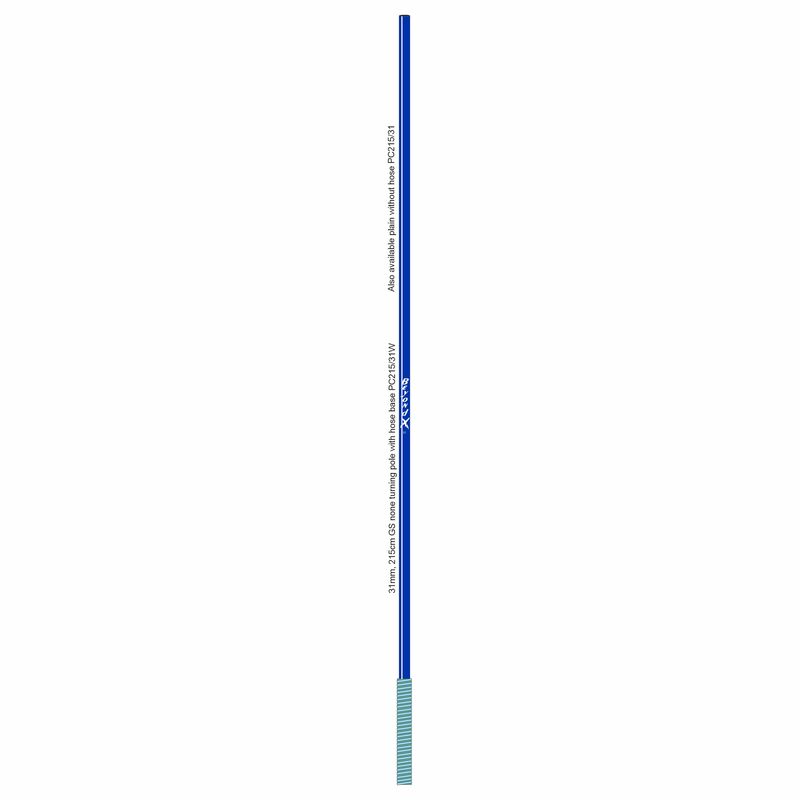 Blue GS/DH Stastic pole 31mm 215cm w/mounted hose