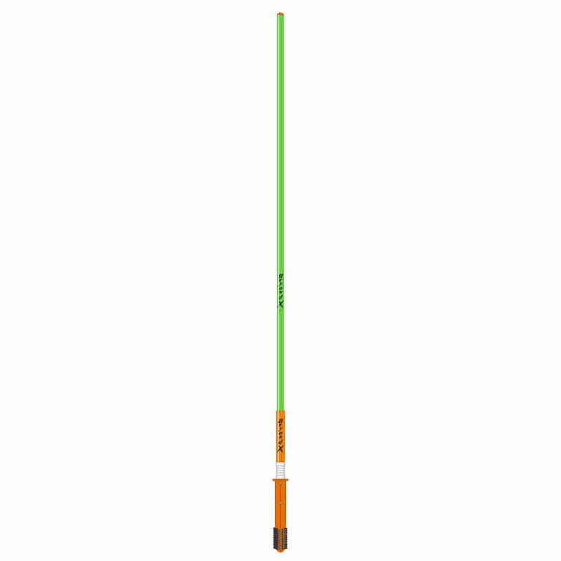 Green 27mm Reinforced Plastic Flex pole: 166cm shaft w/  Xba
