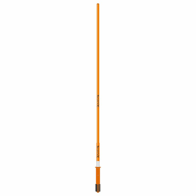 Orange 27mm Reinforced Plastic Flex pole: 166cm shaft w/  Xb