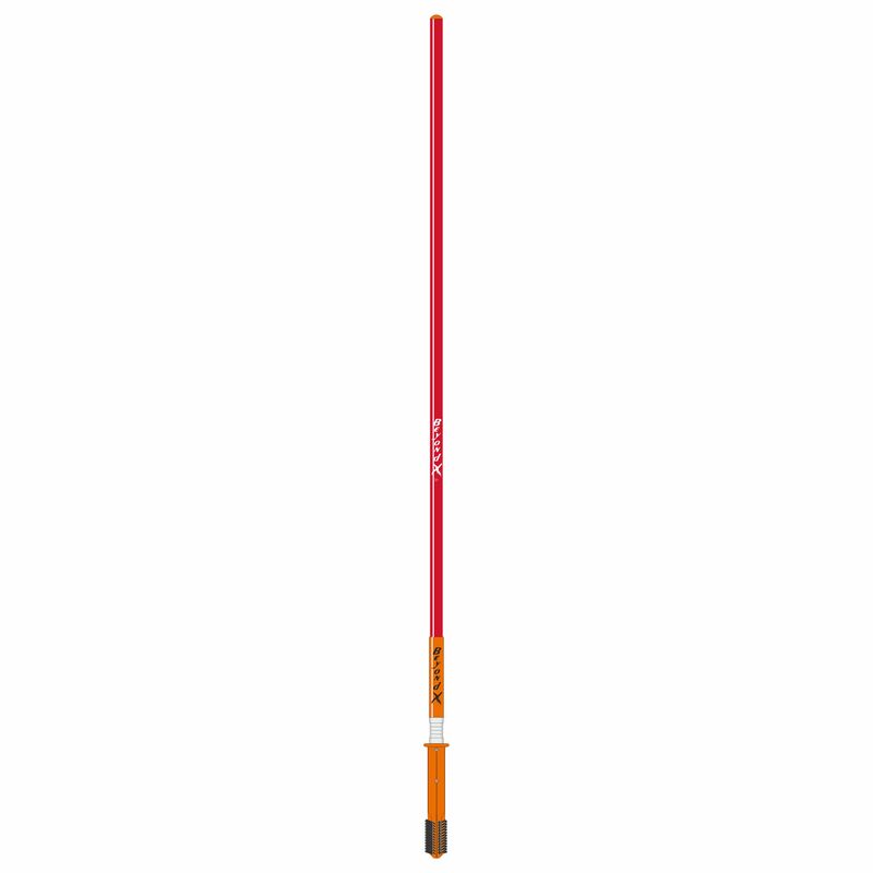 Red 31mm Reinforced Plastic Flex pole: 178cm shaft w/ Xbase