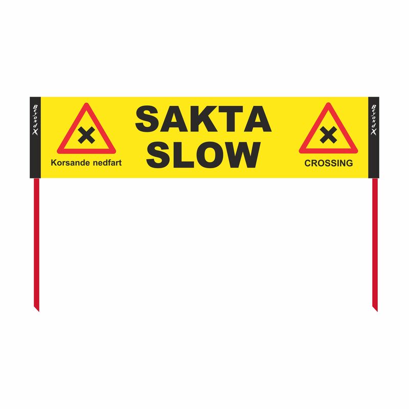 SAKTA/SLOW crossing nätbanderoll 0,6x2,5m, ink röd käpp