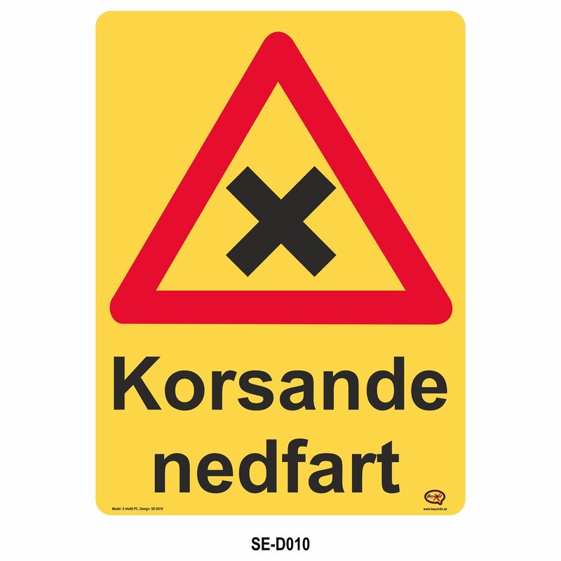 S44x60 PC, Korsande Nedfart