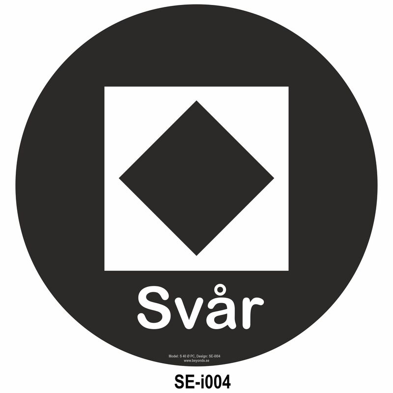 40cm rund, Svår