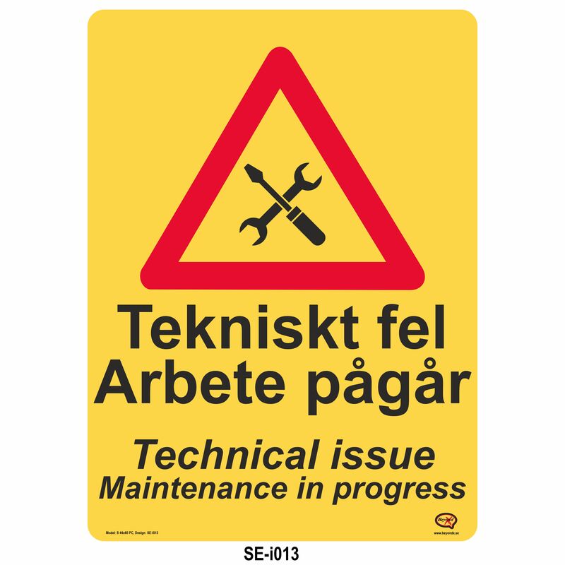 S44x60 PC, Tekniskt fel/ Technical issue